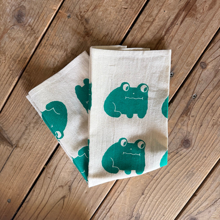 Happy Frog Tea Towel