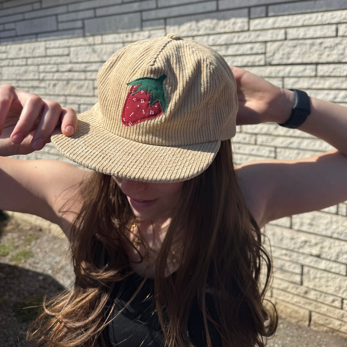strawberry applique hat – DIG + CO