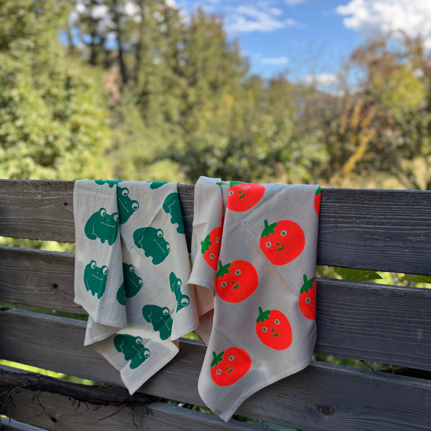 Happy Frog Tea Towel