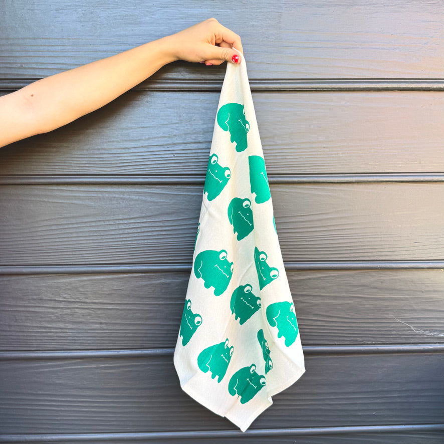 Happy Frog Tea Towel