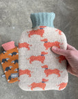 Small Hot Water Bottle & Lambswool Cover