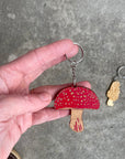 mushroom keychain