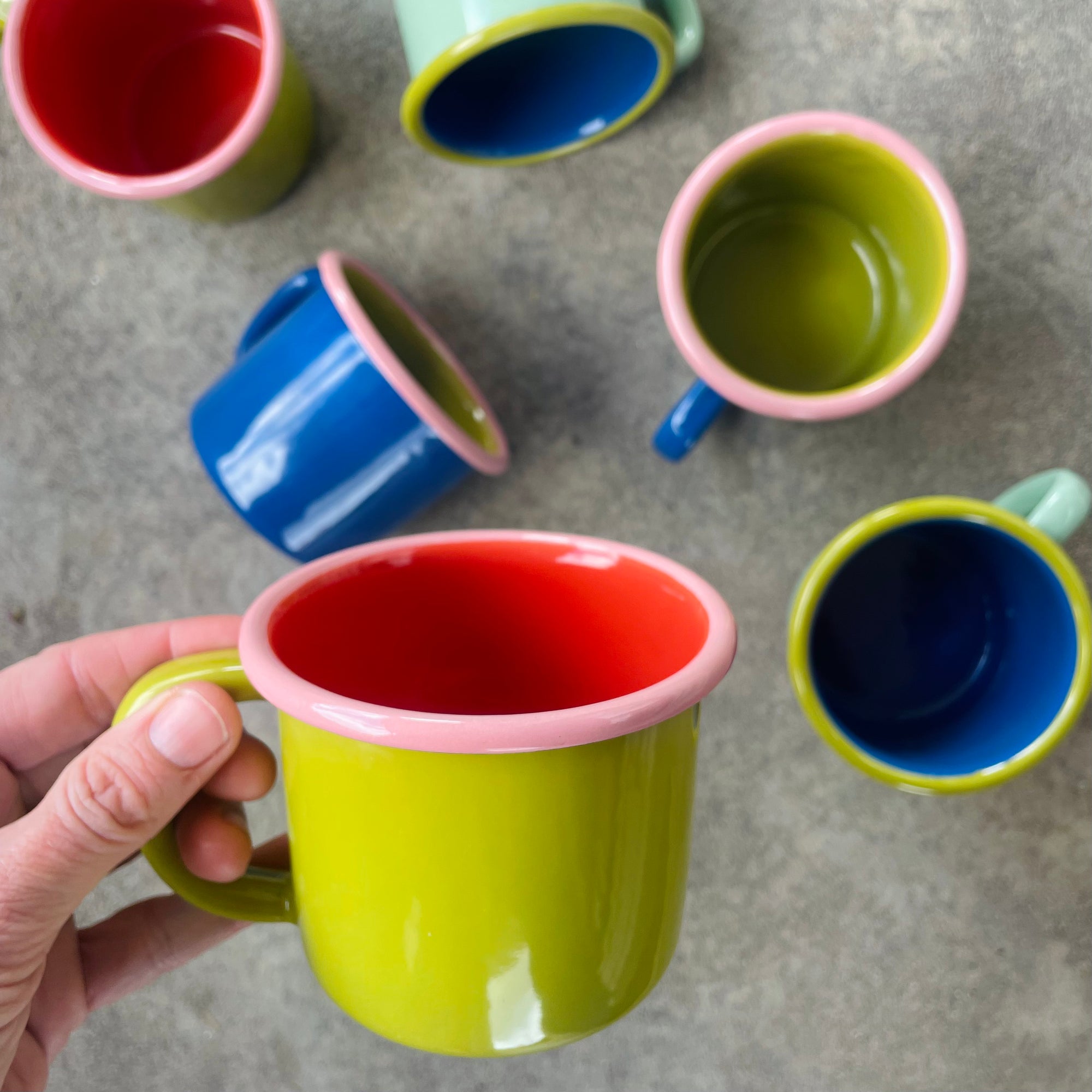 Enamel Camp Mug / 12 oz / Chartreuse