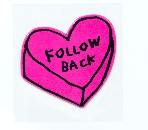 Follow Back Puffy Sticker