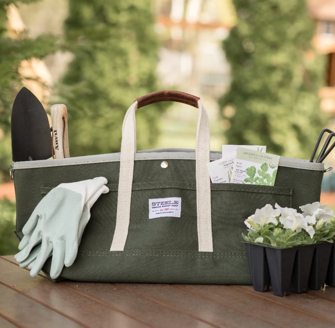 canvas garden tote