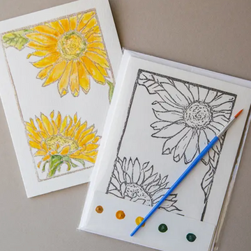 5x7 Sunflowers Watercolor Art Card Kit