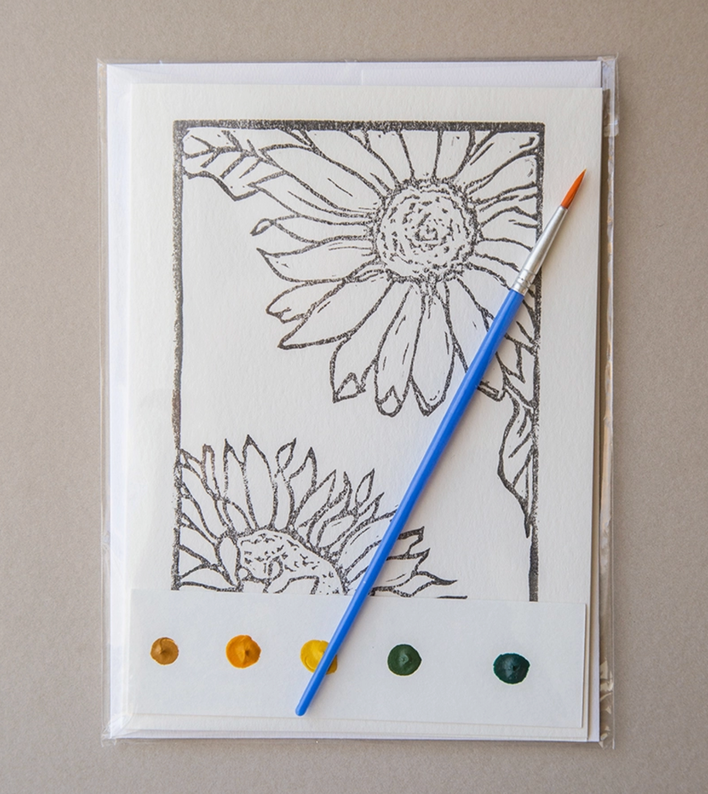 5x7 Sunflowers Watercolor Art Card Kit