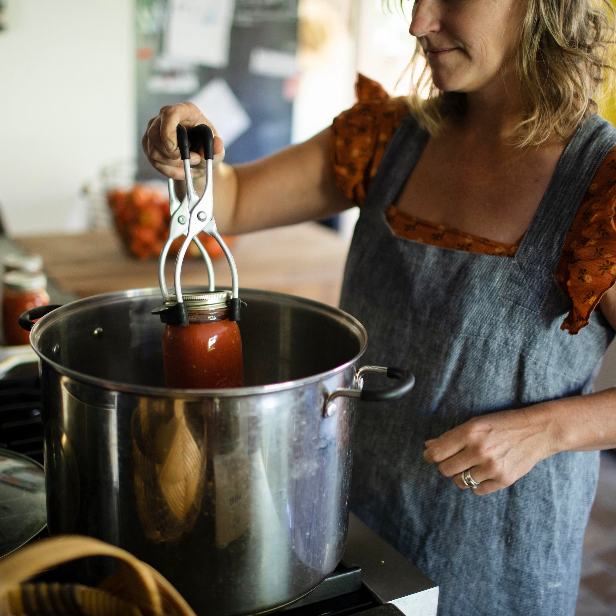 Linen Cross Back Apron / Flax