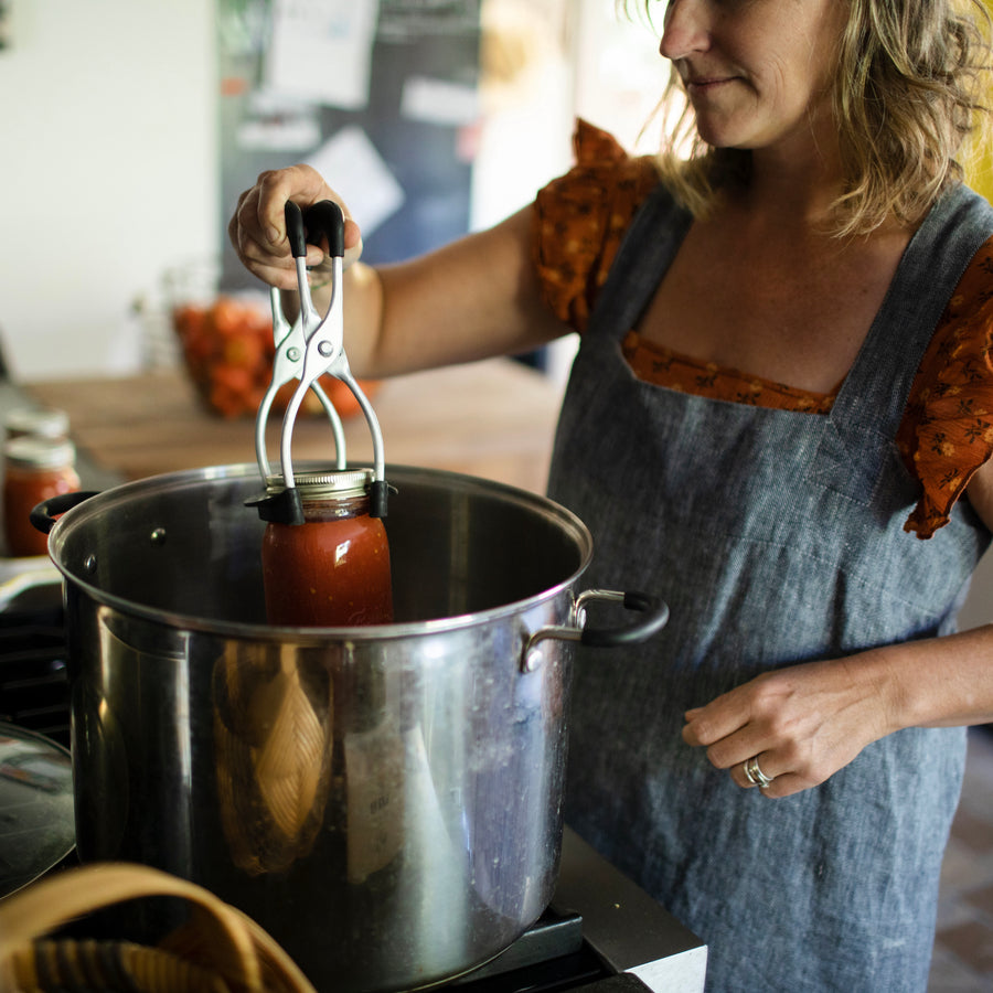 Linen Cross Back Apron