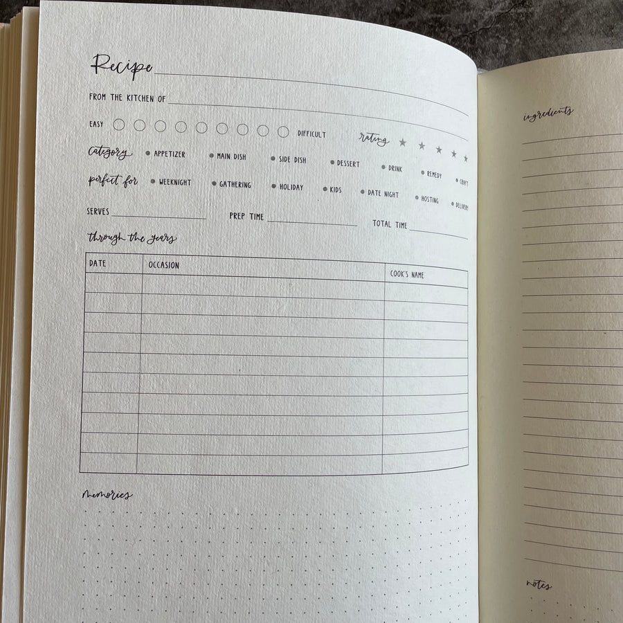 Heirloom Recipe Book