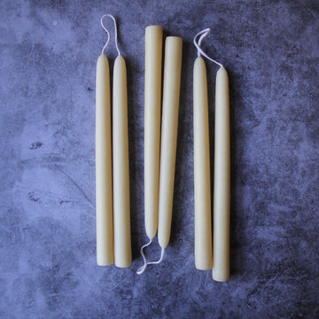 beeswax taper candles