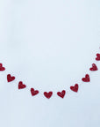 felt heart garland
