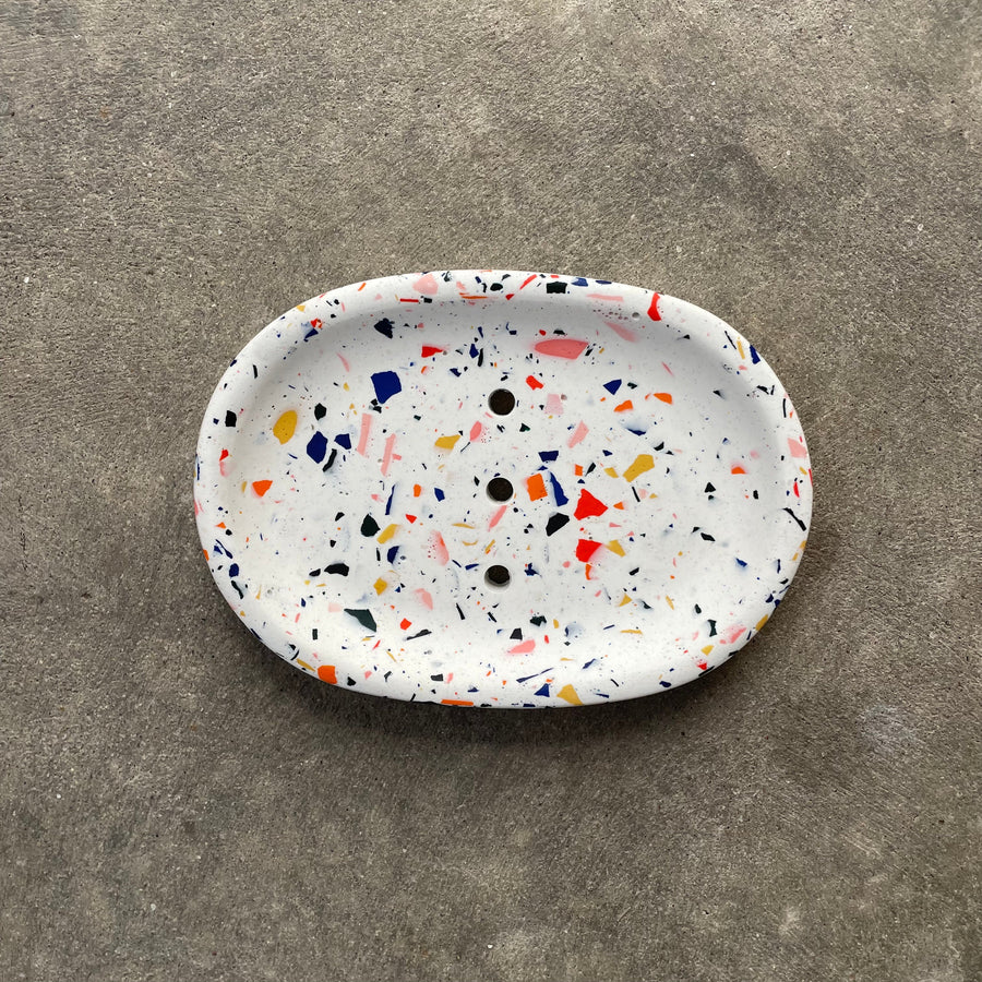 speckled soap dish