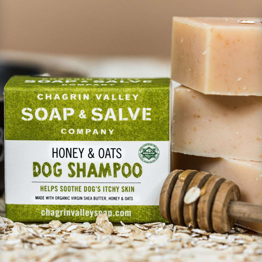 honey + oats dog shampoo
