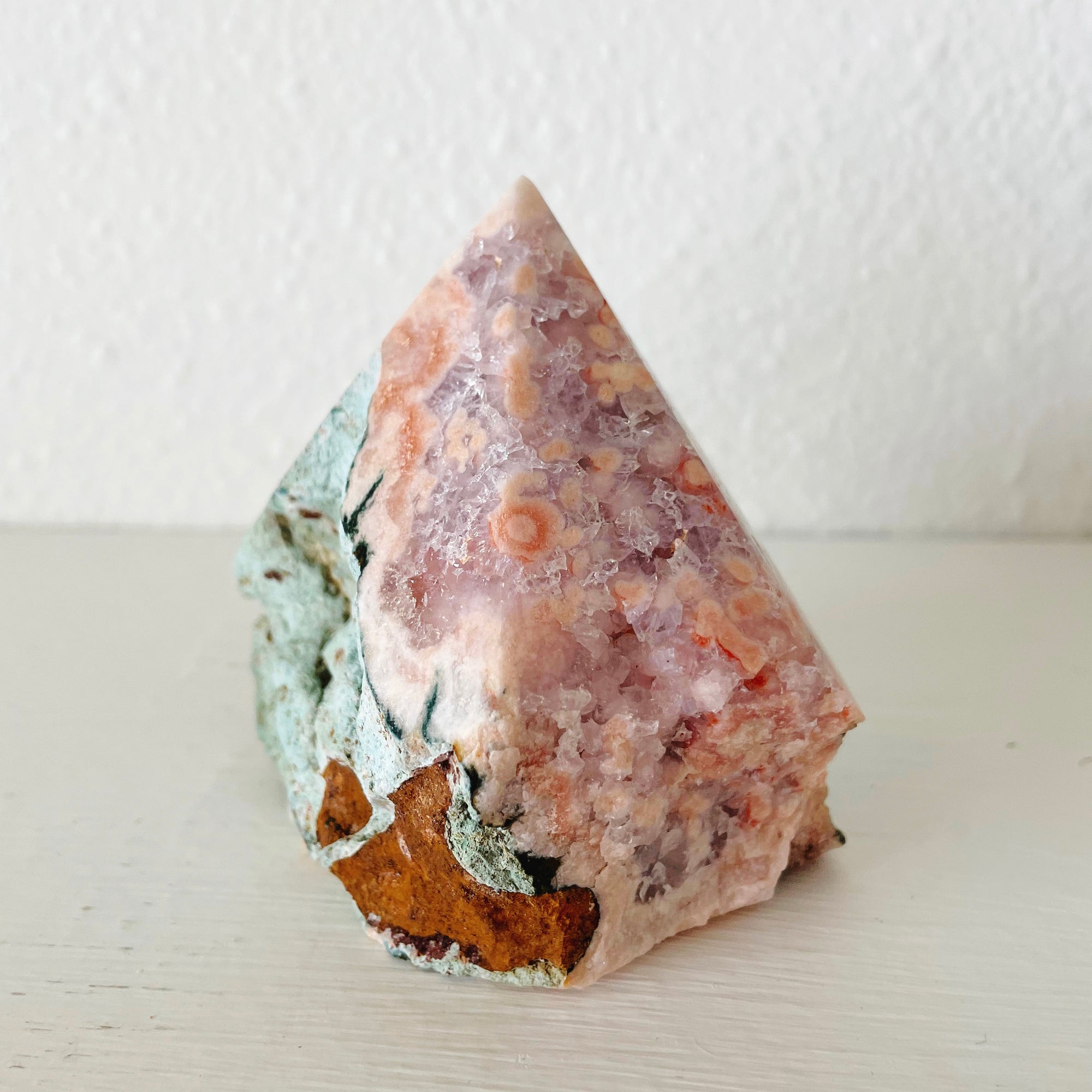 pink amethyst point