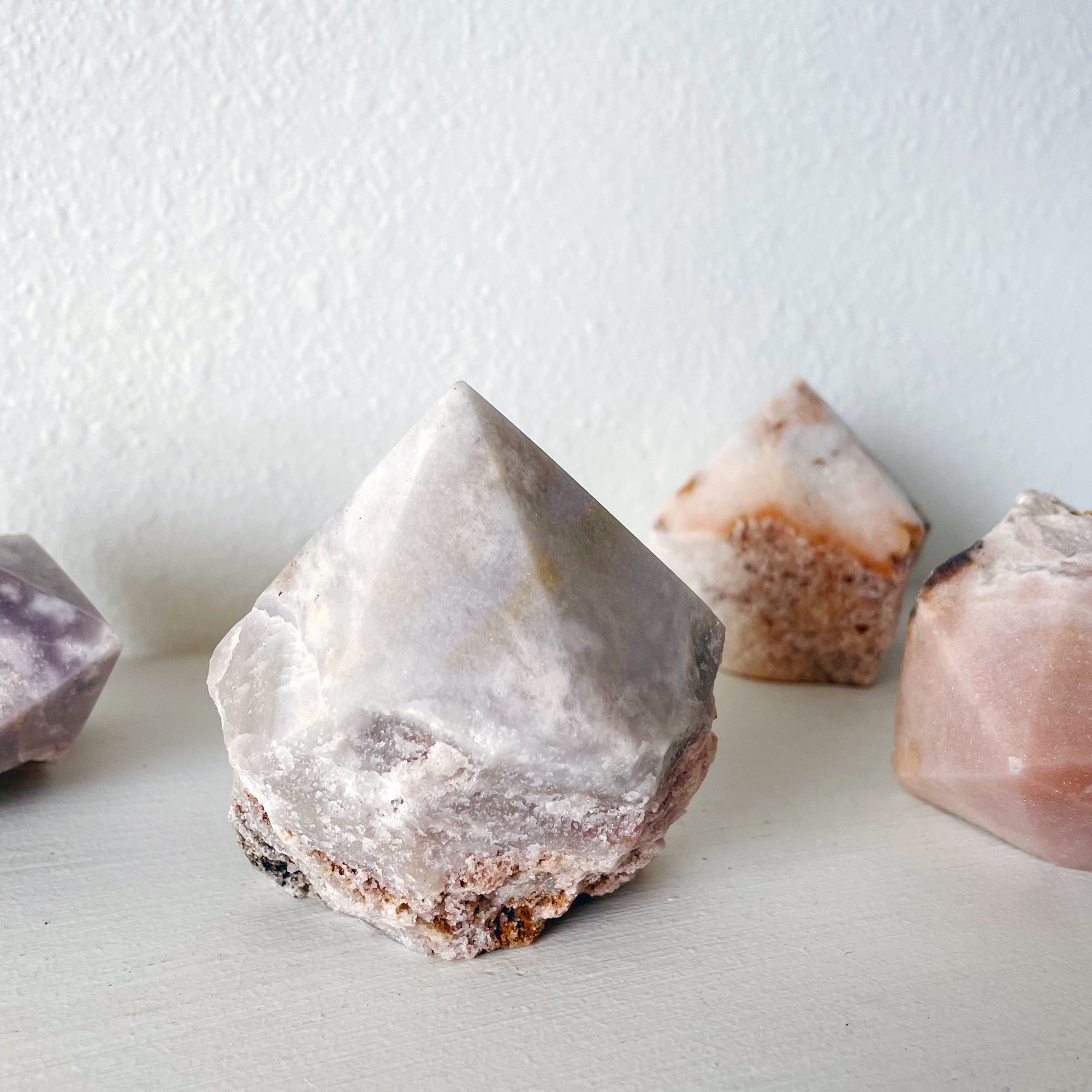 pink amethyst point